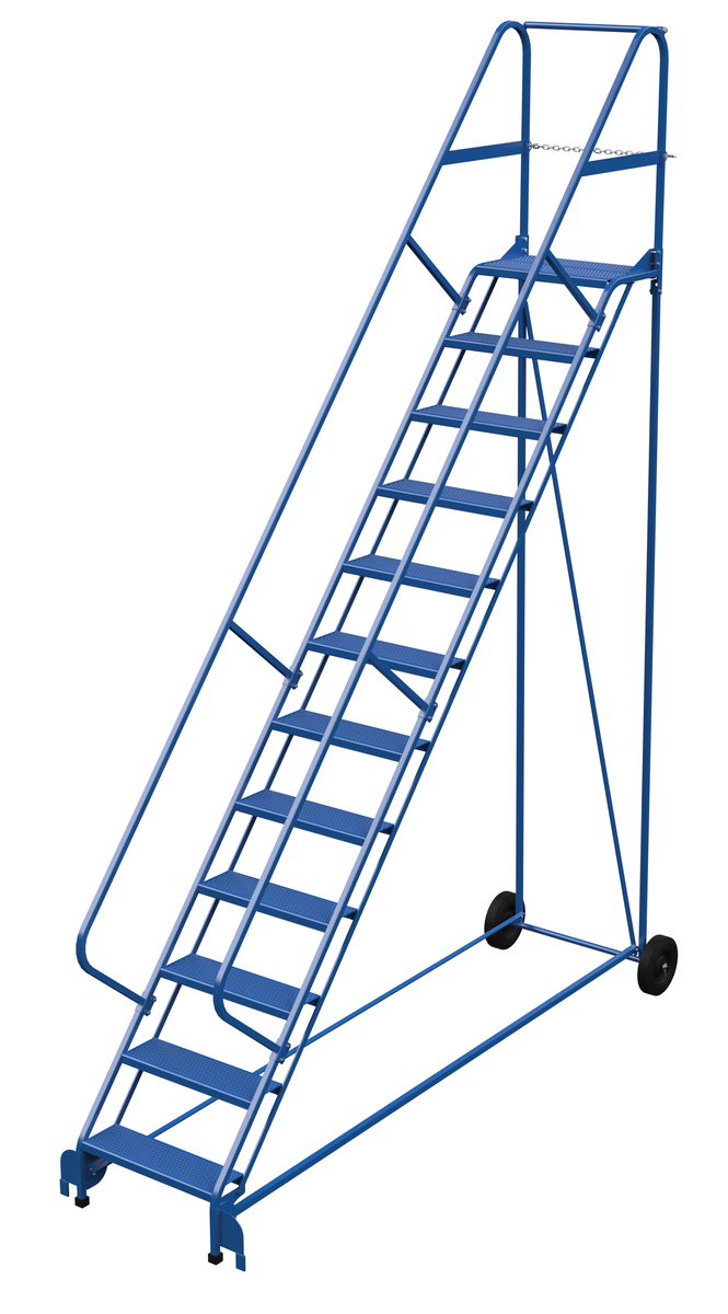 VESTIL LAD-RAF-12-24-P-EZ Roll-A-Fold Ladder, 50 Degree Perforated, 12 Step | AG7VFE