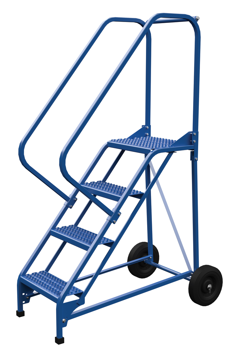 VESTIL LAD-RAF-4-G-EZ Roll-A-Fold Ladder, 50 Degree Grip Struct, 4 Step | AG7VFG