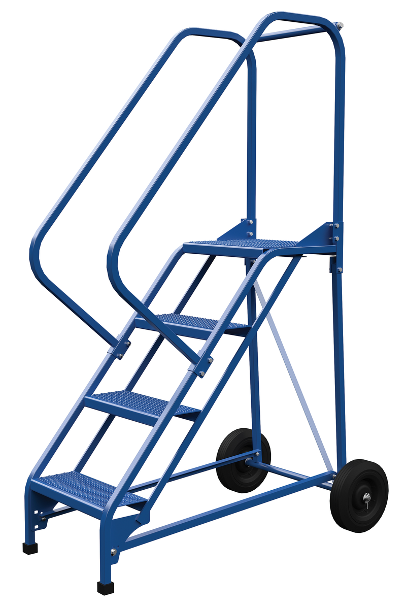 VESTIL LAD-RAF-4-P-EZ Roll-A-Fold Ladder, 50 Degree Perforated, 4 Step | AG7VFJ
