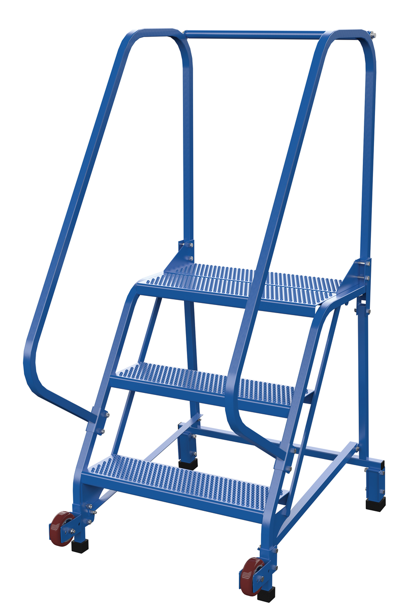 VESTIL LAD-TRN-60-3-P Tip-n-roll Ladder, Perforated, 3-Step, 58 Degree Angle | AG7VGY