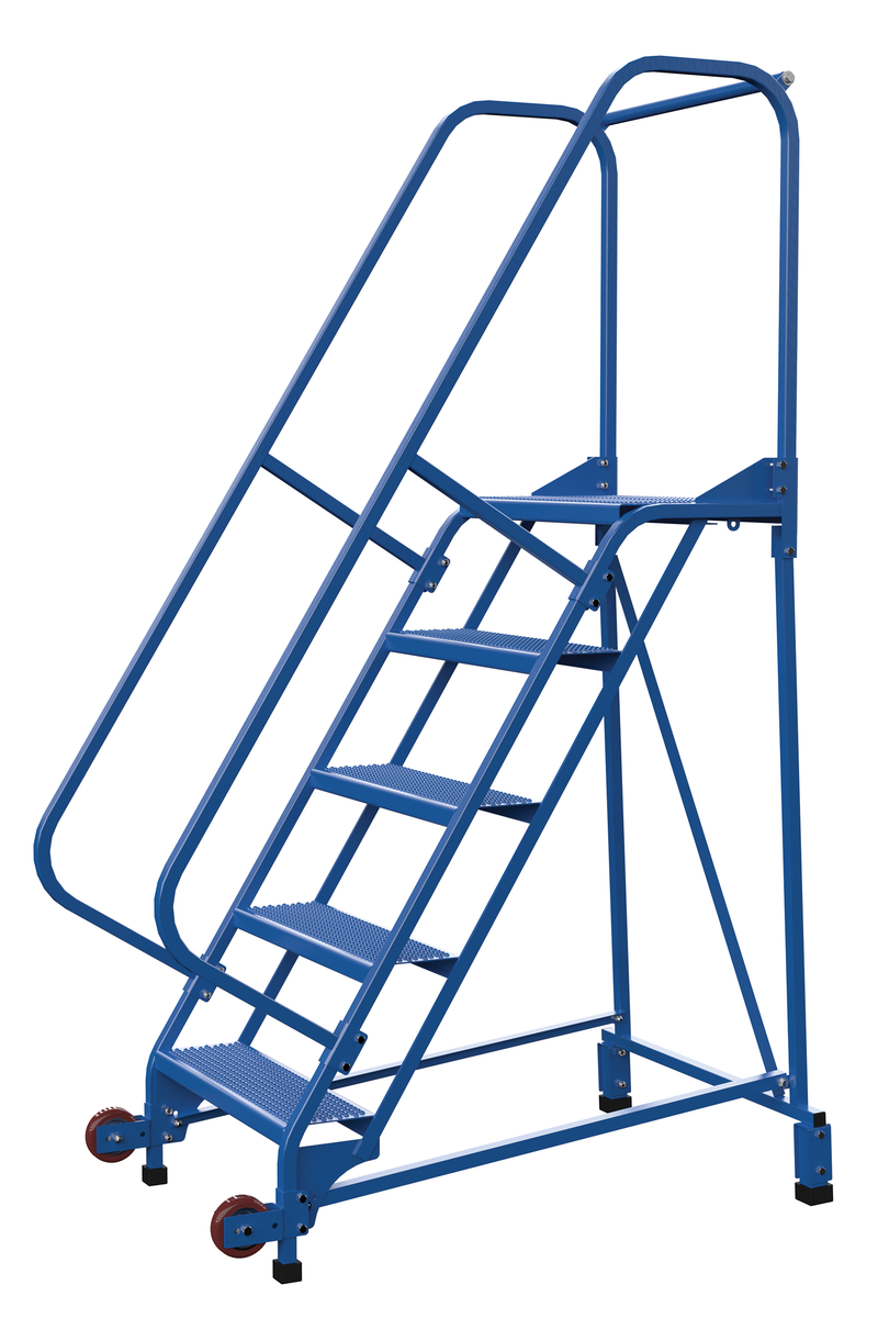 VESTIL LAD-TRN-60-5-P Tip-n-roll Ladder, Perforated, 5-Step, 58 Degree Angle | AG7VHE