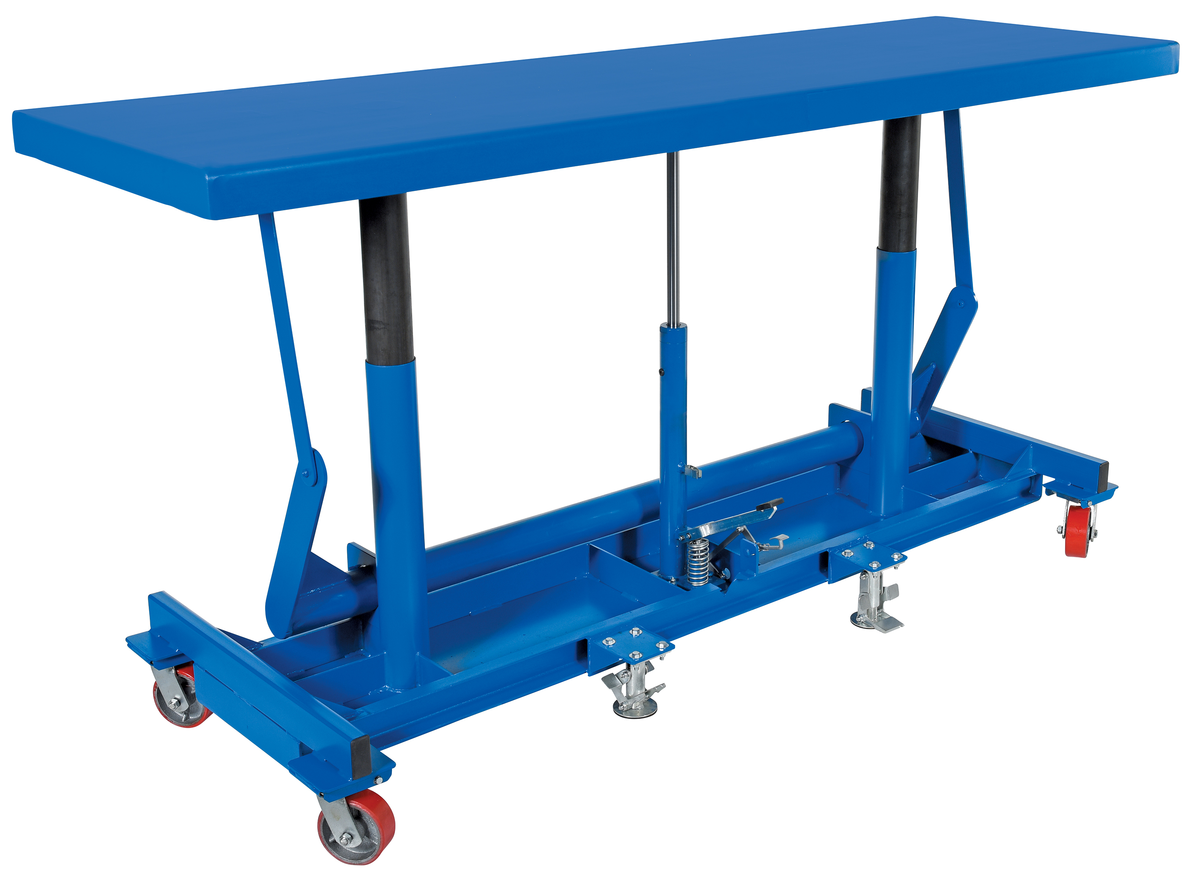 VESTIL LDLT-3096-4 Ergonomic Long Deck Cart, 4000 Lb. Capacity, 96 x 30 Inch Size | CE3EEP