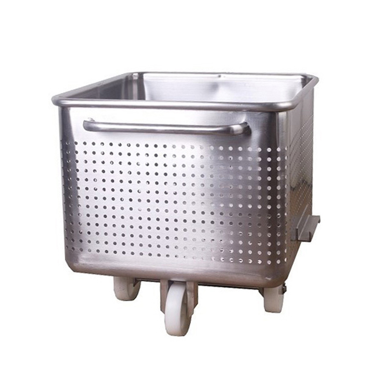 Stainless Steel Perforated Meat Buggy, 29-1/2 x 28-3/8 x 27-1/2 Inch, 400 lb Capacity, Silver