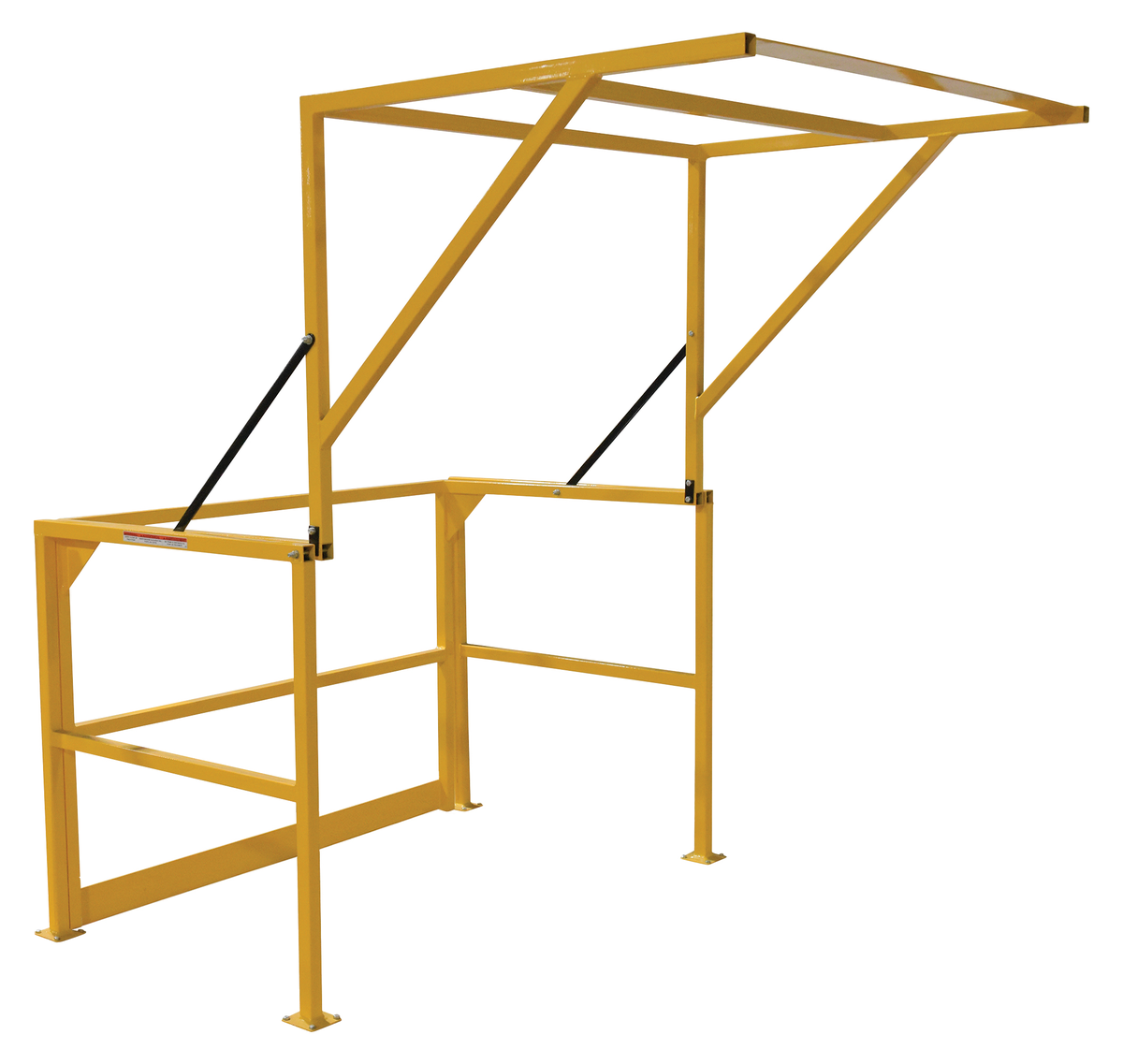 Steel Mezzanine Safety Gate 79-5/16 x 68-1/2 x 80-1/16 Inch, Yellow