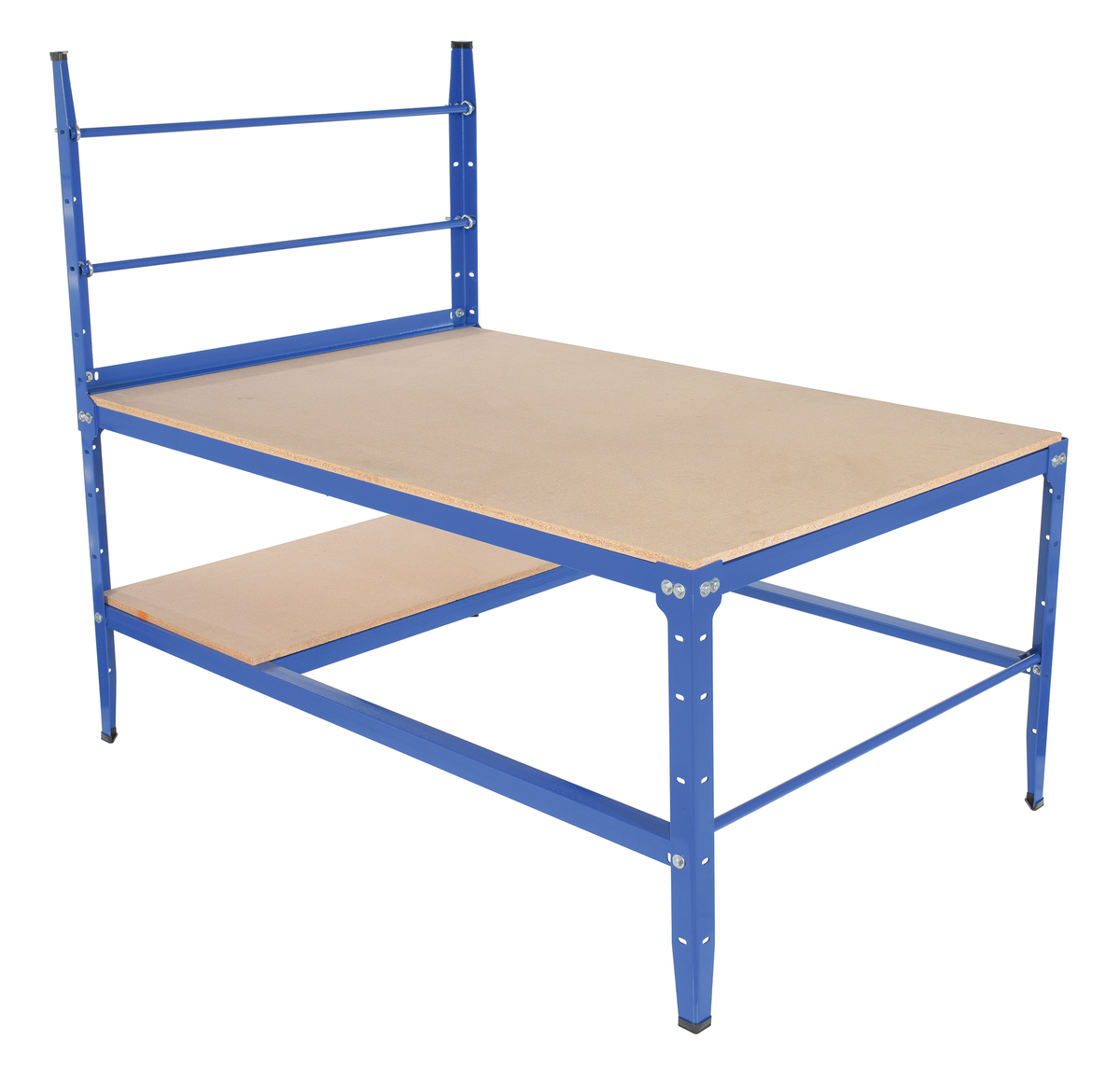 Steel Multi Purpose Packaging Work Bench 73 x 49-1/4 x 64-5/16 Inch, 500 lb Capacity, Blue