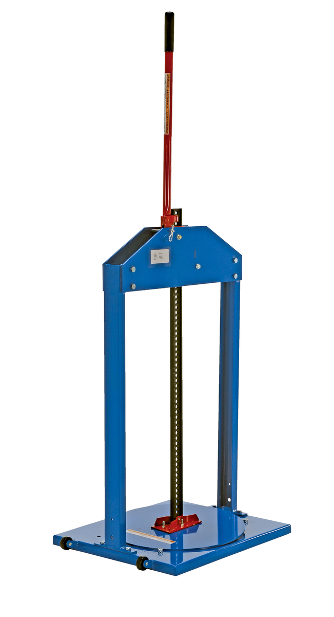 Steel Mechanical Trash Compactor 30 Gallon 7000 lb Compacting Force Blue