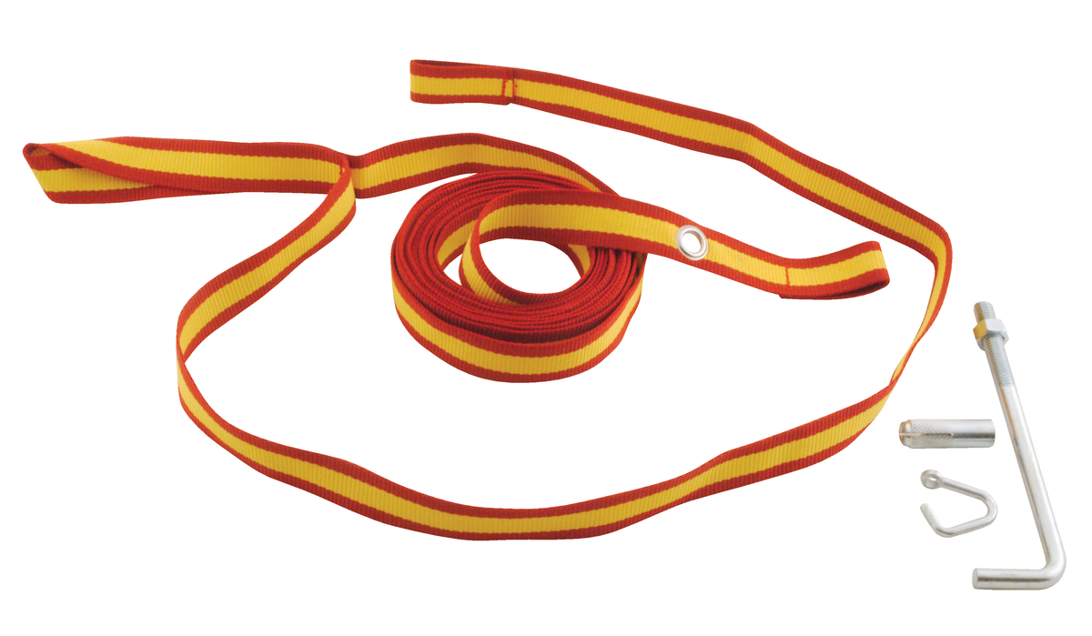 Wheel Chock Strap And Hanger Kit, yellow/Red