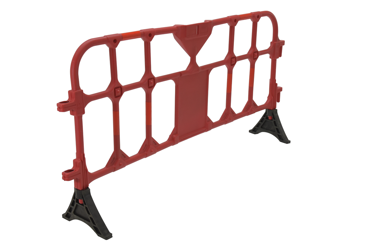VESTIL PHR-R-L Plastic Interlocking Barrier, 78-3/4 Inch Size, Red | CE3EKK