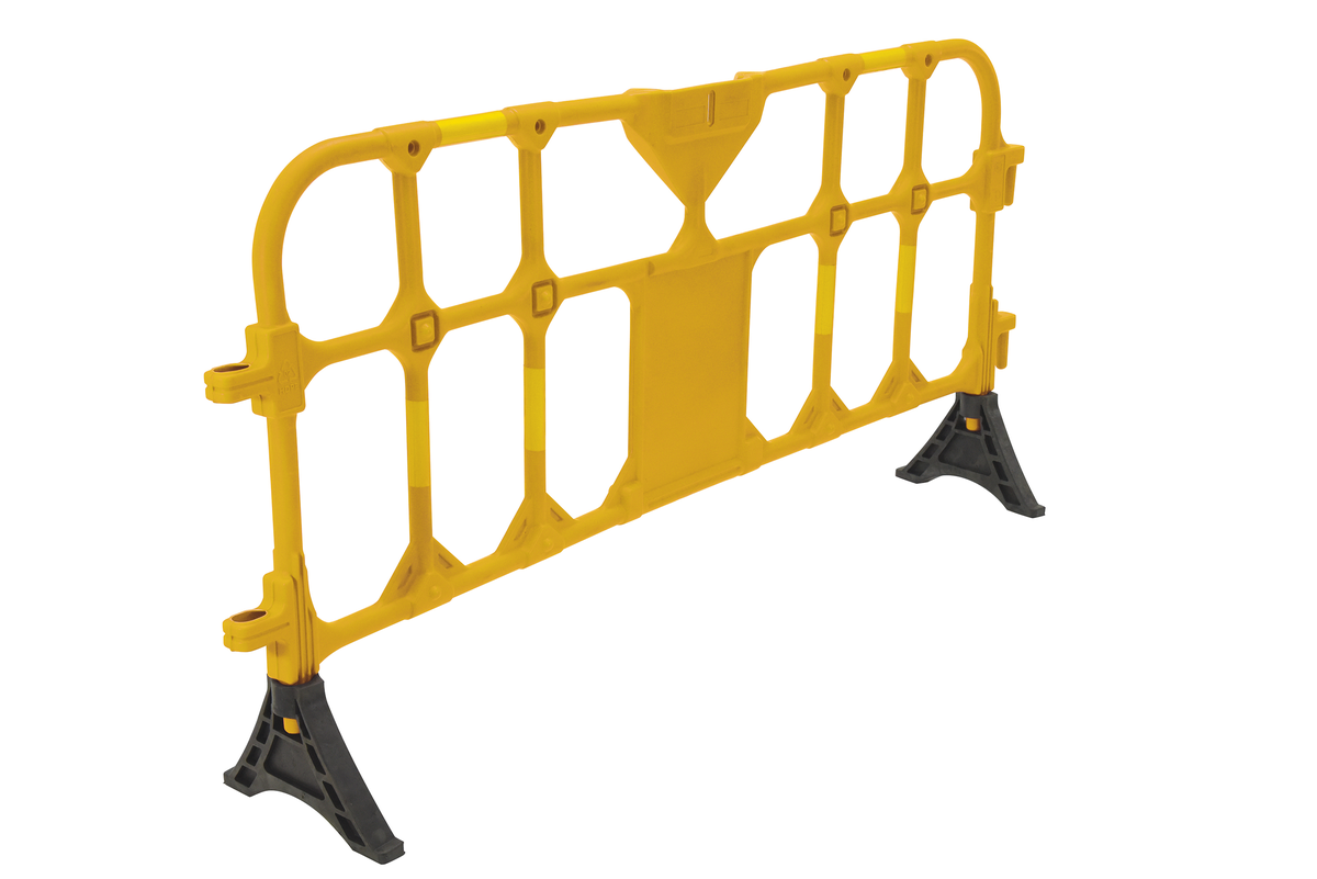 VESTIL PHR-Y-L Plastic Interlocking Barrier, Yellow, 78-3/4 Inch Size | CE3EKM