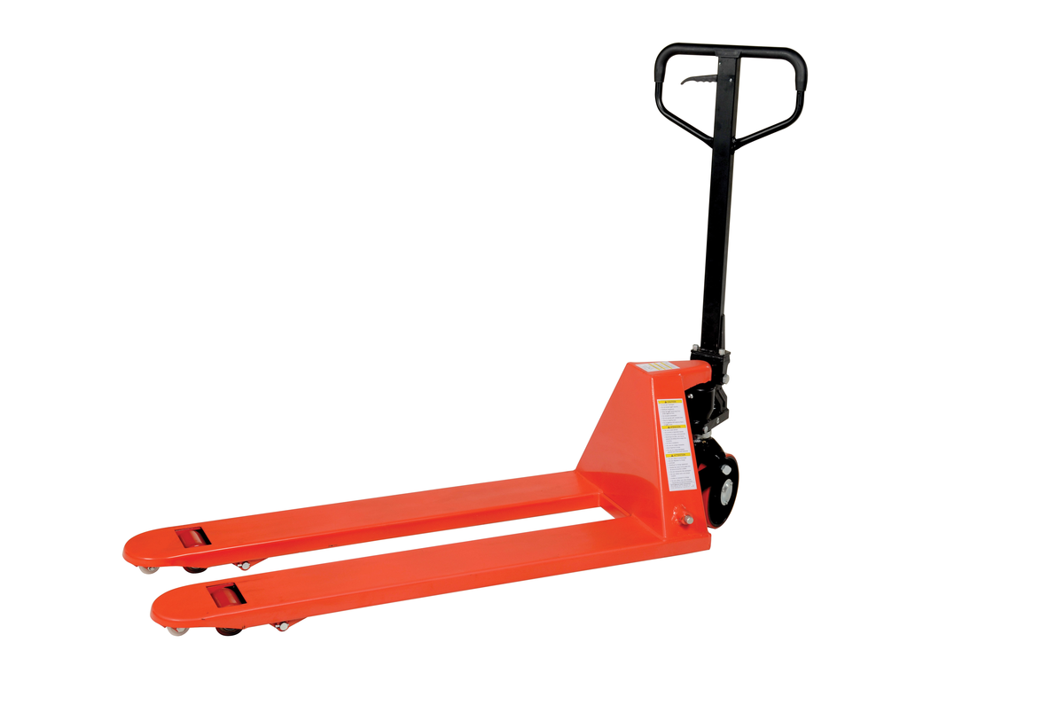 VESTIL PM5-2048-6PKG Full Featured Pallet Truck, 61-11/16 Inch x 22 Inch x 49 Inch Size, 5500 Lb. Capacity, Red | AG7XGX
