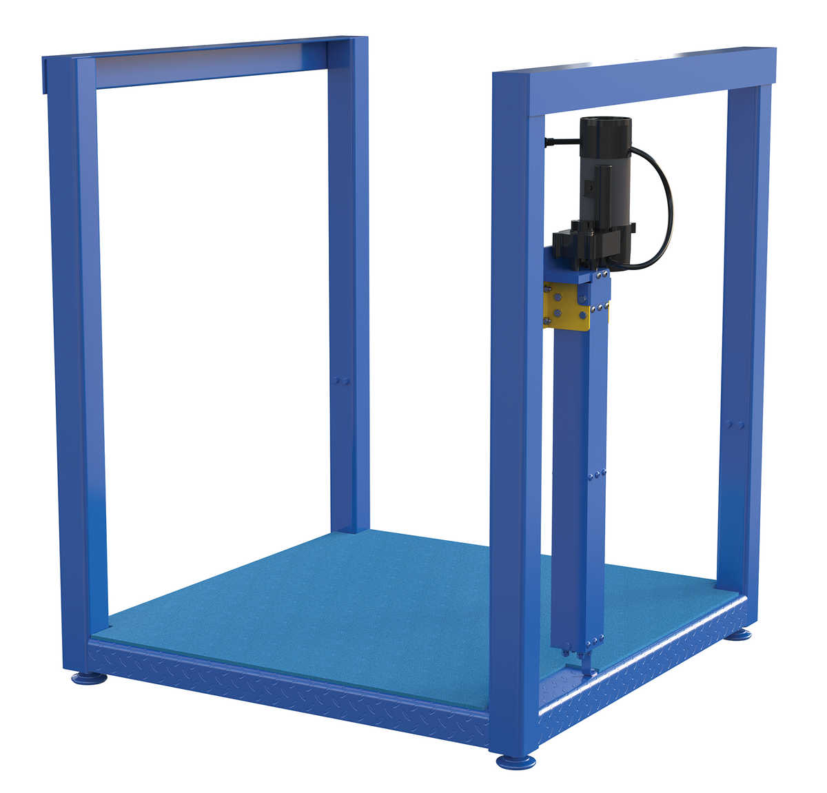 VESTIL POS-3636-EH-MAT Electric/Hydraulic Posi-Crank Platform, Ergonomic, with Mat, 36 x 36 Inch Size | CE3EMT