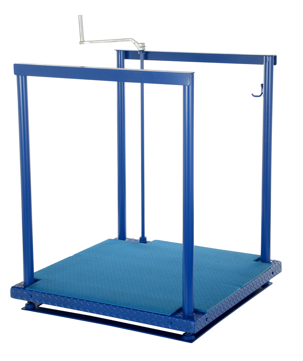 VESTIL POS-3636-MAT Ergonomic Posi-crank Platform, with Mat 36 Inch x 36 Inch Size | AG7XKU