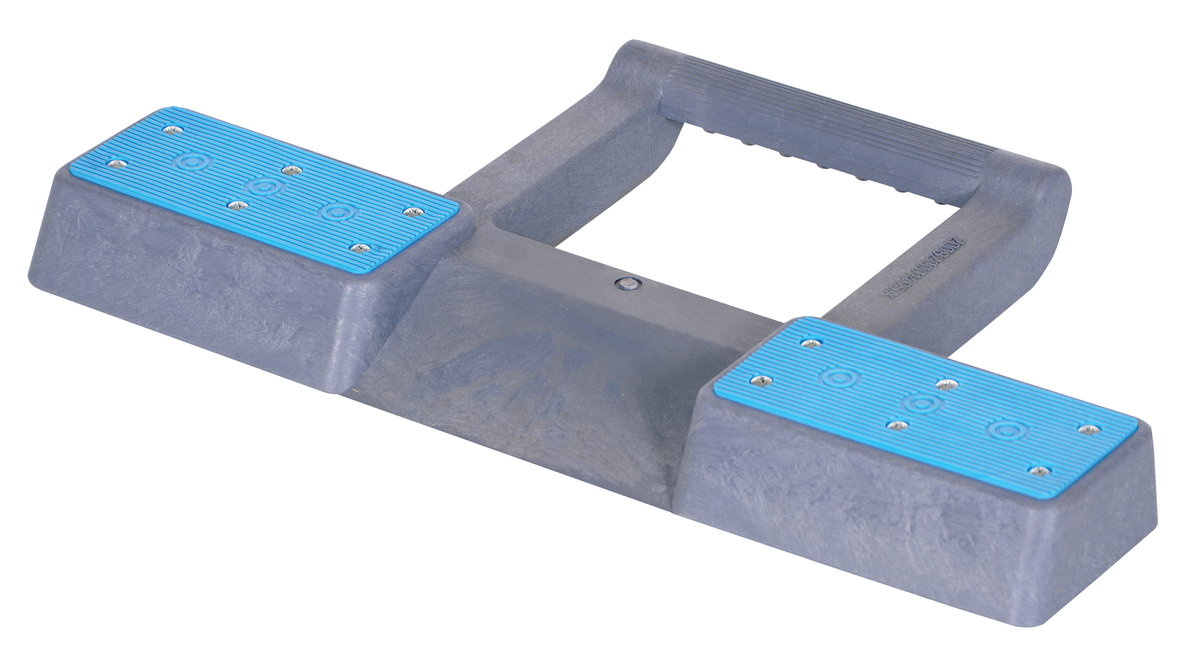 Plastic Pallet Truck Chock 27-3/16 x 15-3/8 x 3-1/8 Inch Blue