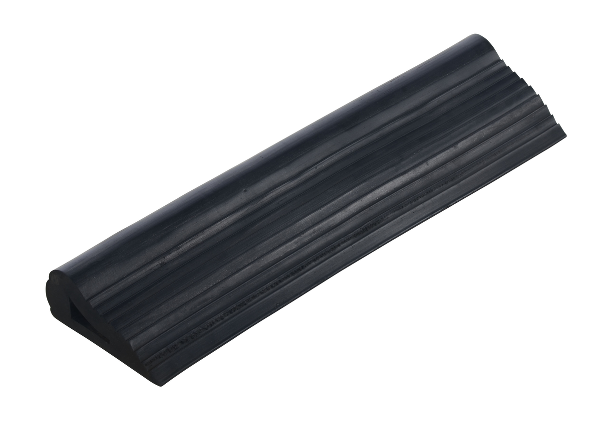VESTIL RBW-10 Rubber Triangular Wedge, 6-1/2 x 4 x 3 Inch Size, Black, Rubber | AG7XWJ