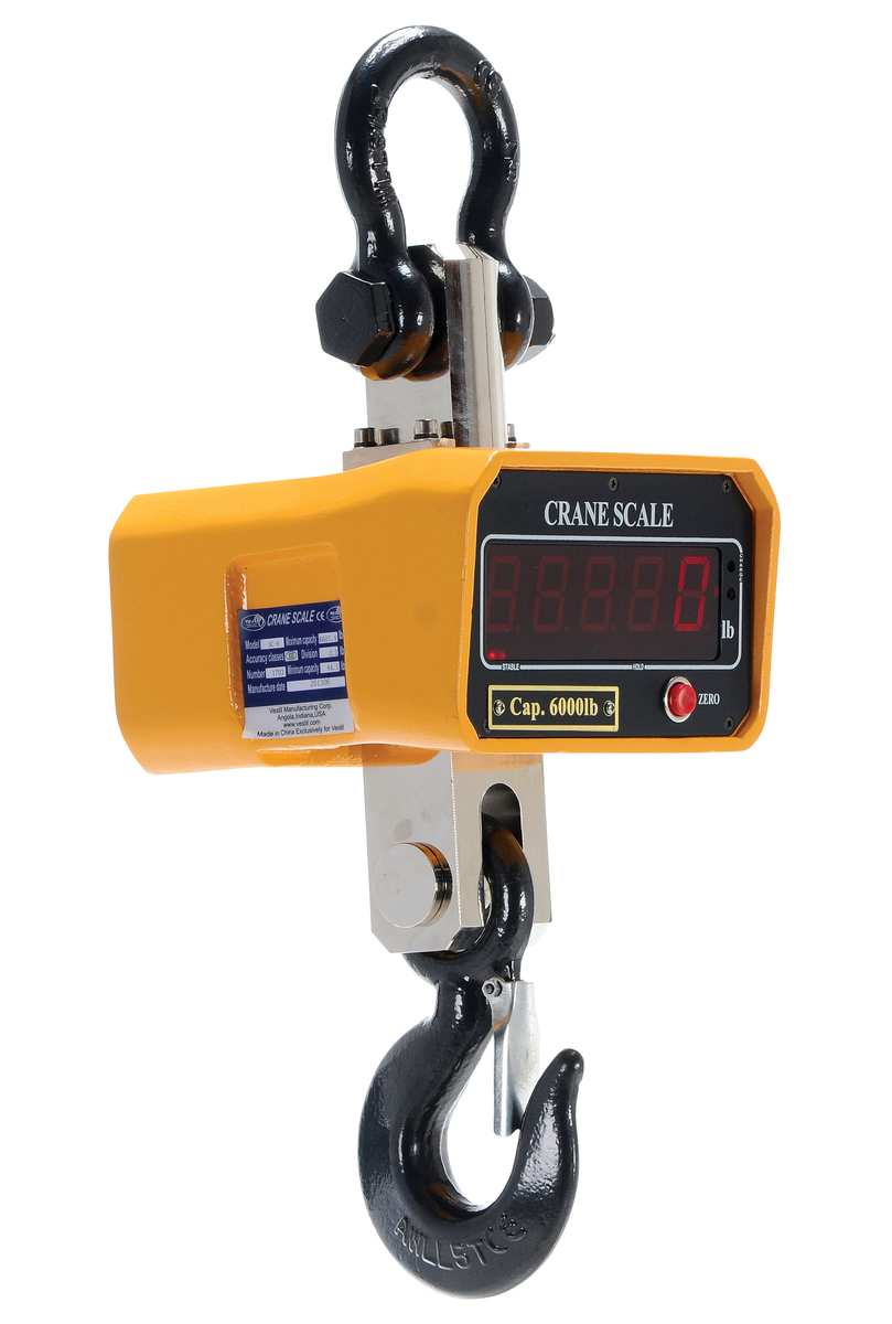 VESTIL SC-6 Crane Scale, with 6000 Lb. Capacity, 8 Inch x 7-5/8 Inch Size | AG7YKG