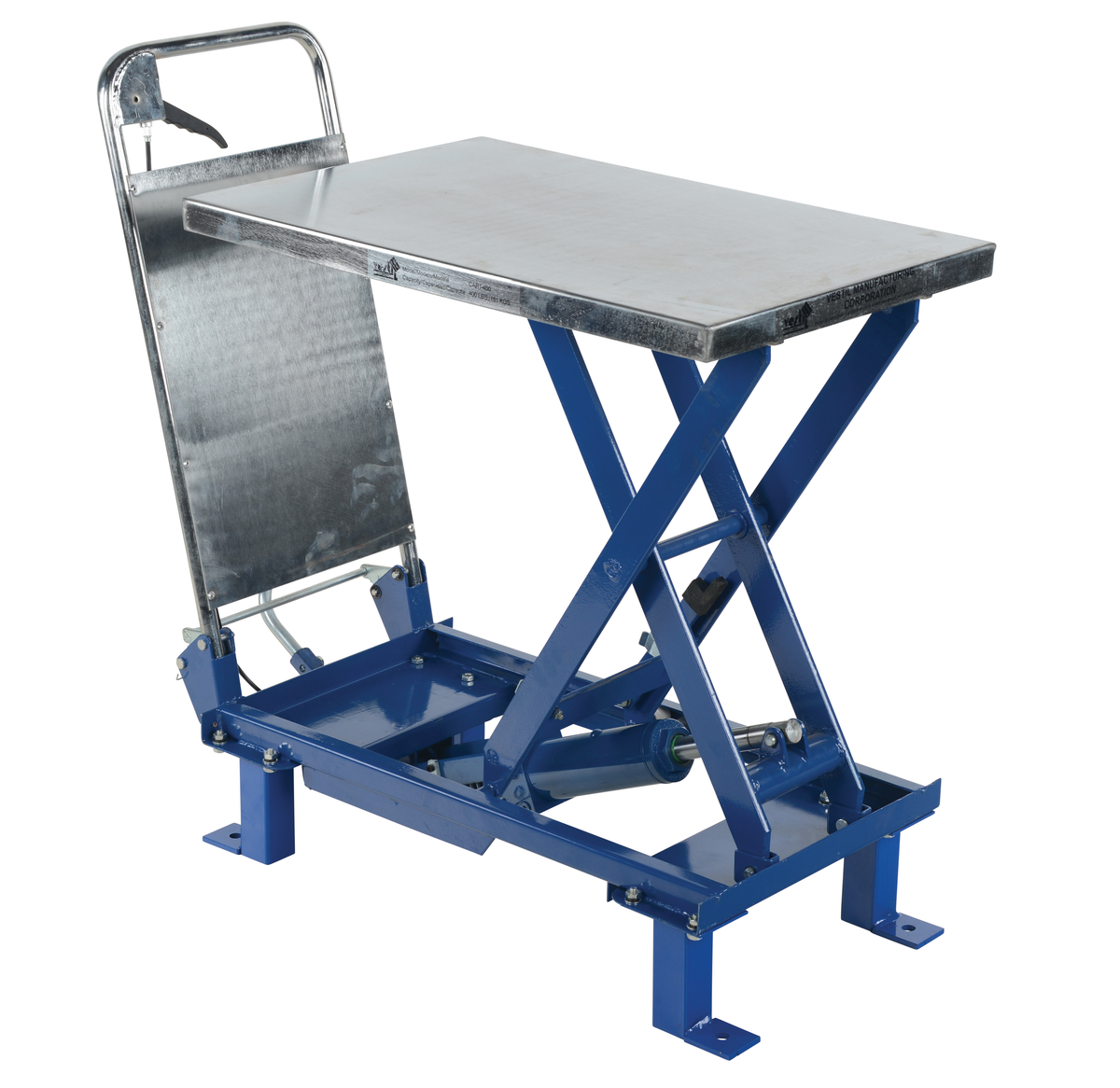 VESTIL SCTAB-400 Foot Pump Scissor Lift, 400 Lb. Capacity, 17.5 x 27.5 Inch Size | AG7YMV