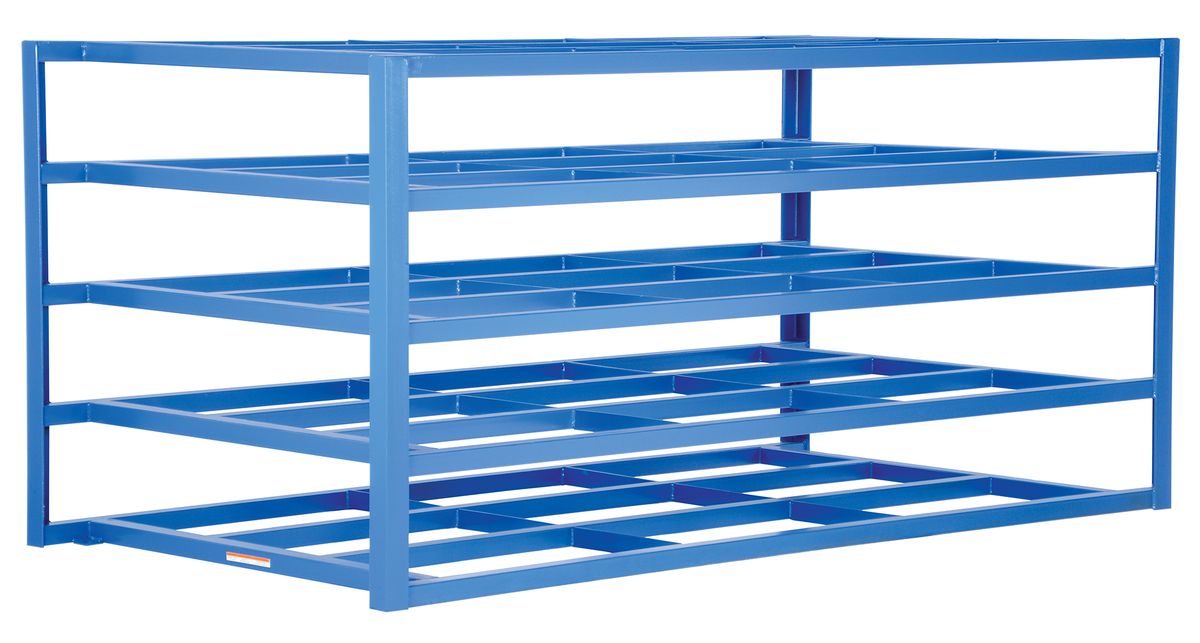 Steel Horizontal Sheet Rack 5 Shelves 102-3/4 x 54-1/2 x 48 Inch 2000 lb Capacity, Per Shelf Blue