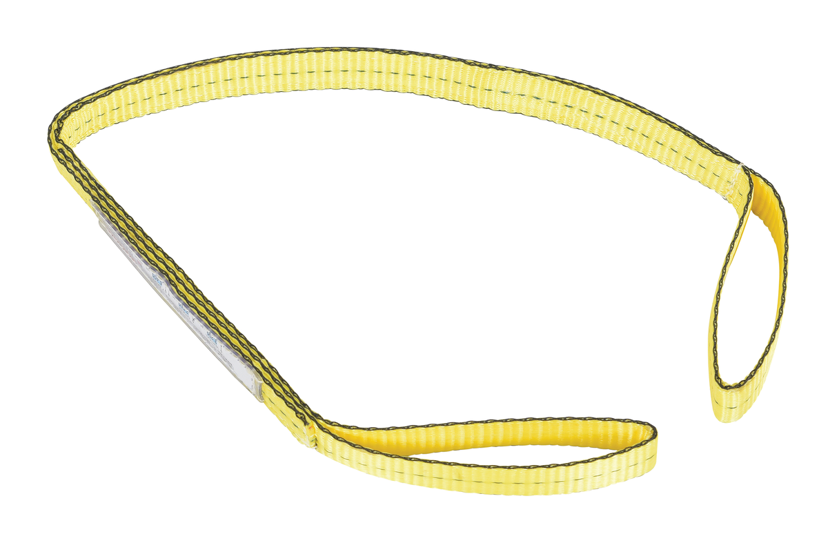 VESTIL SLD-1-F-4-YL Lifting Web Sling, Polyester, Yellow, 1 x 4 Feet Size | CE4QUT