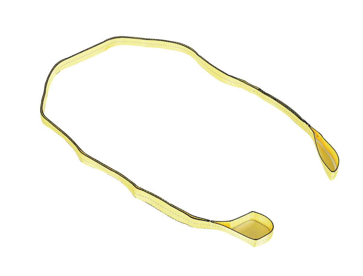 VESTIL SLD-2-F-10-YL Lifting Web Sling, Polyester, Yellow, 2 x 10 Feet Size | CE4QUW