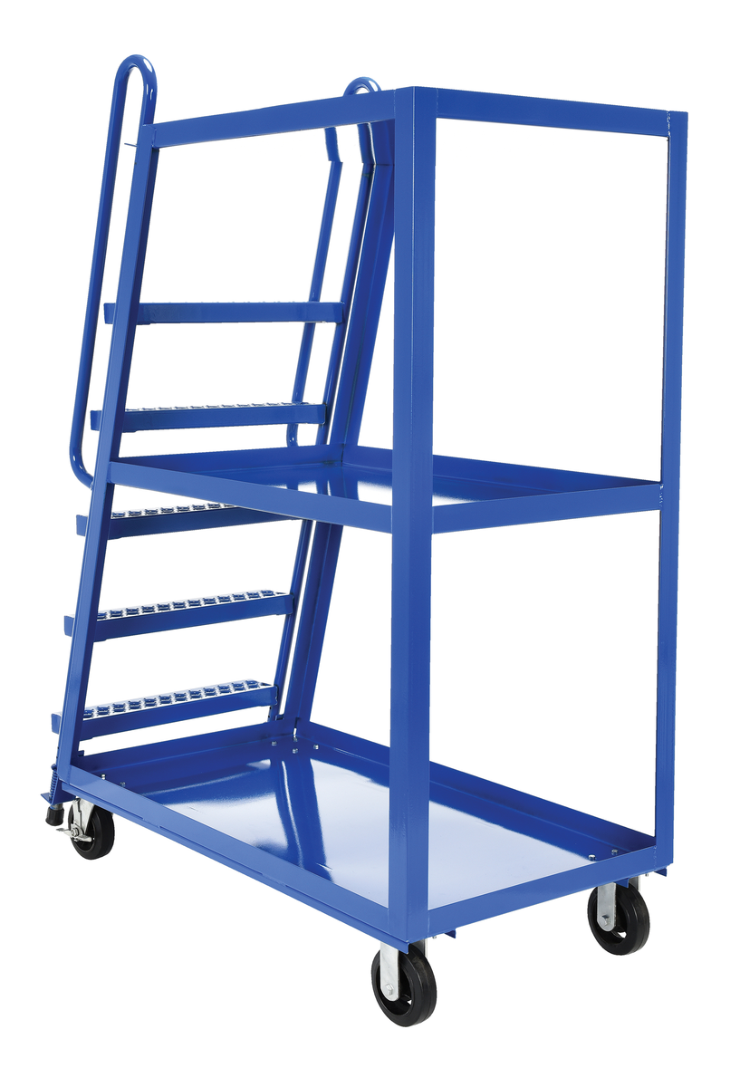 VESTIL SPS-HF-2852-6MR High Frame Cart, Rubber-On-Steel, 28 x 52 Inch Size | CE4QXC