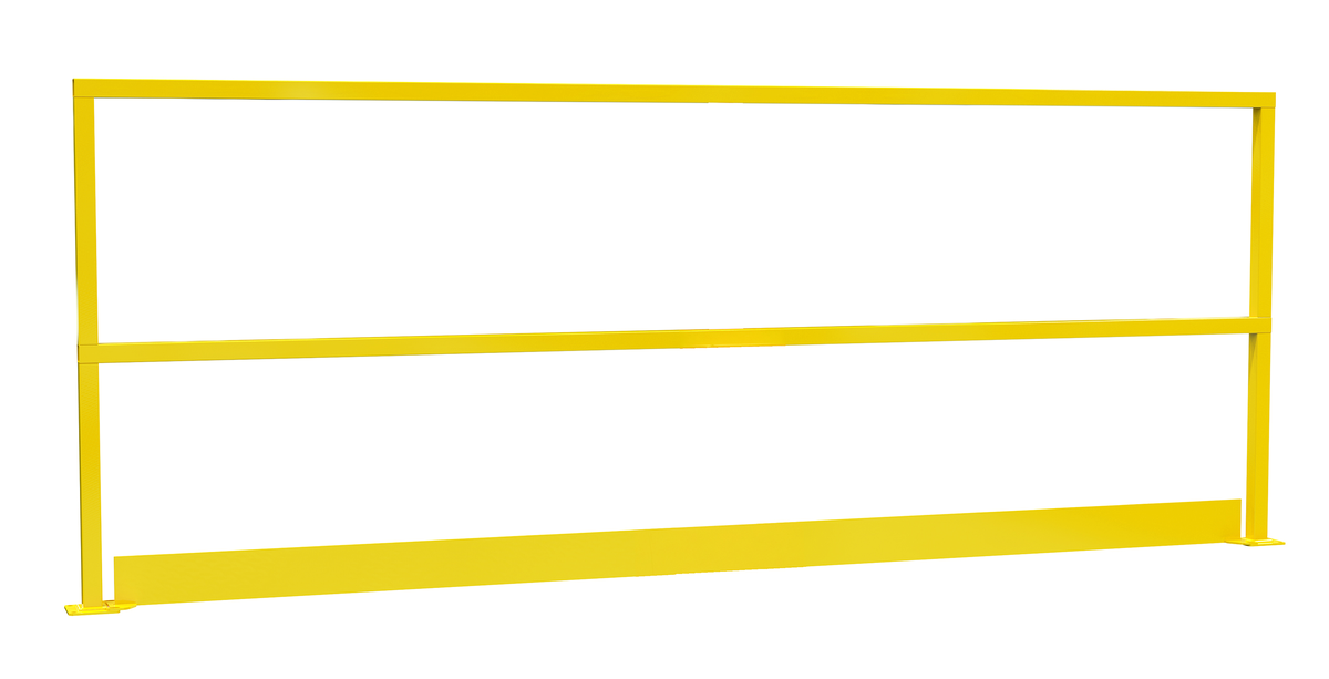 VESTIL SQ-108-TB Safety Handrail, with Toeboard, 108 Inch Size | AG7ZHF