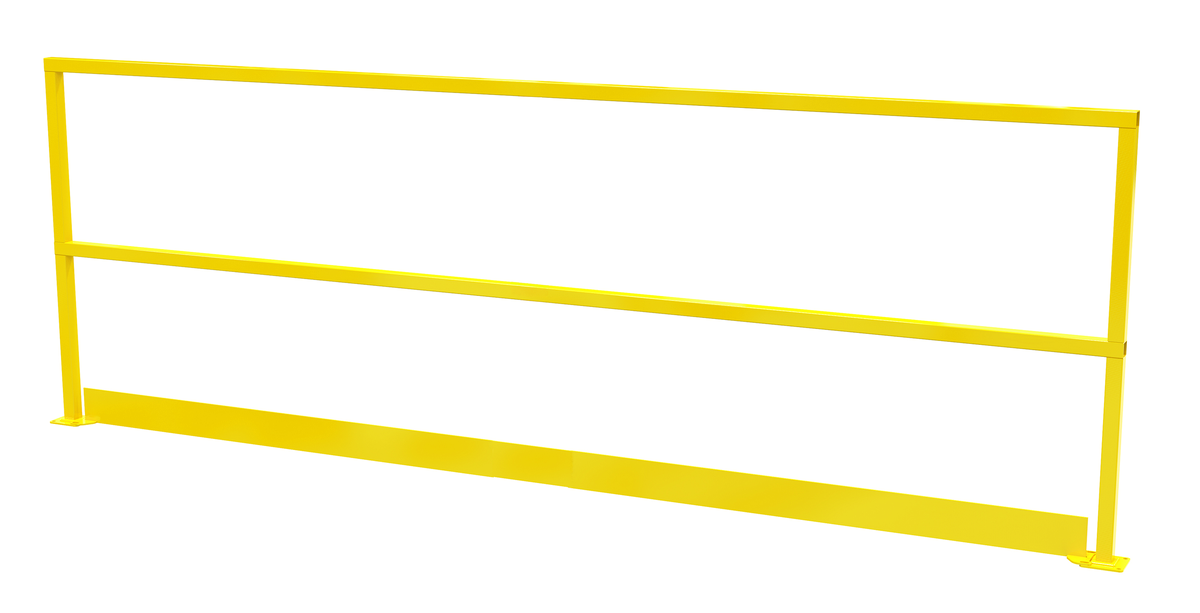 VESTIL SQ-120-TB Safety Handrail, with Toeboard, 120 Inch Size | AG7ZHH