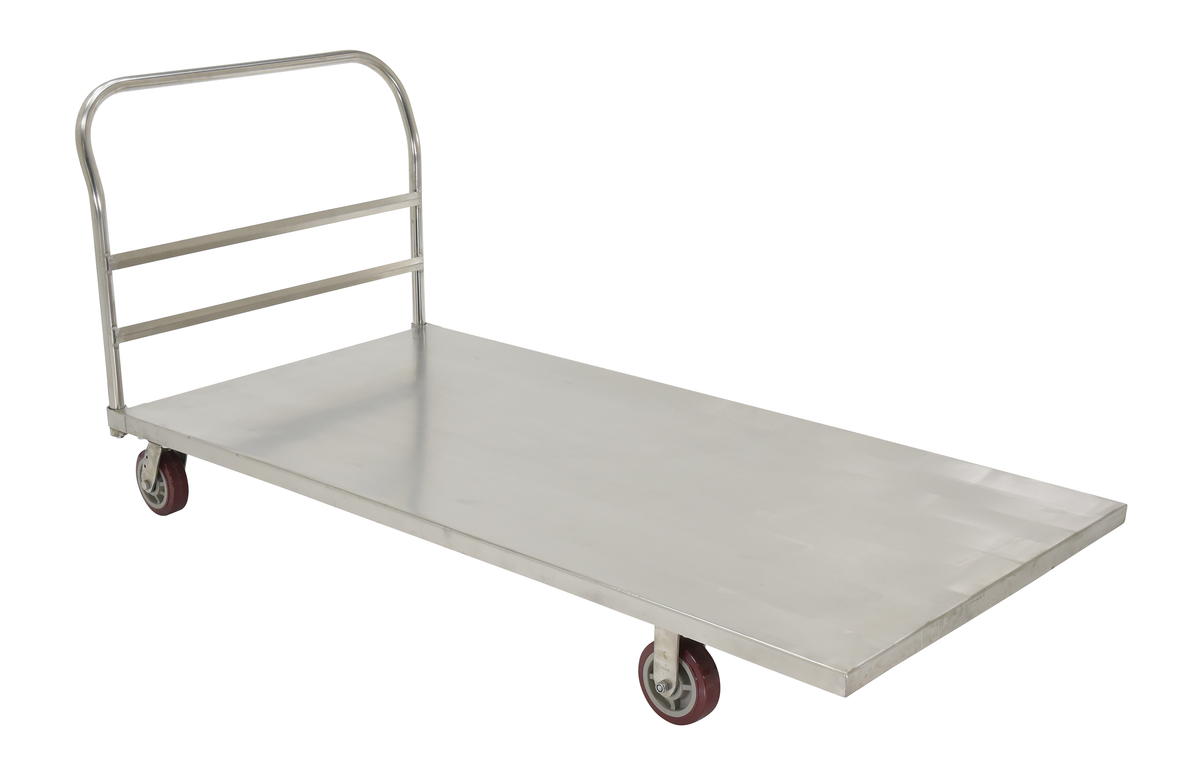 VESTIL SSPT-3672 Platform Truck, Stainless Steel, 36 x 72 Inch Size | AG7ZNC