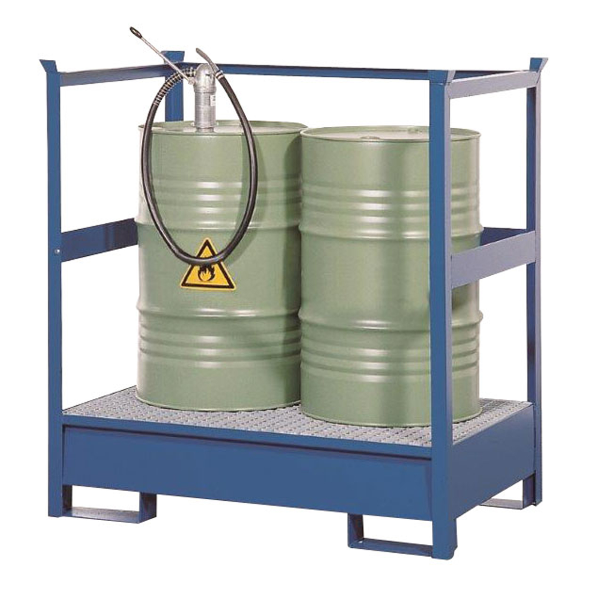 VESTIL STP-2 Transport Drum Pallet, with Siderail, 1200 Lb. Capacity | AG7ZQX