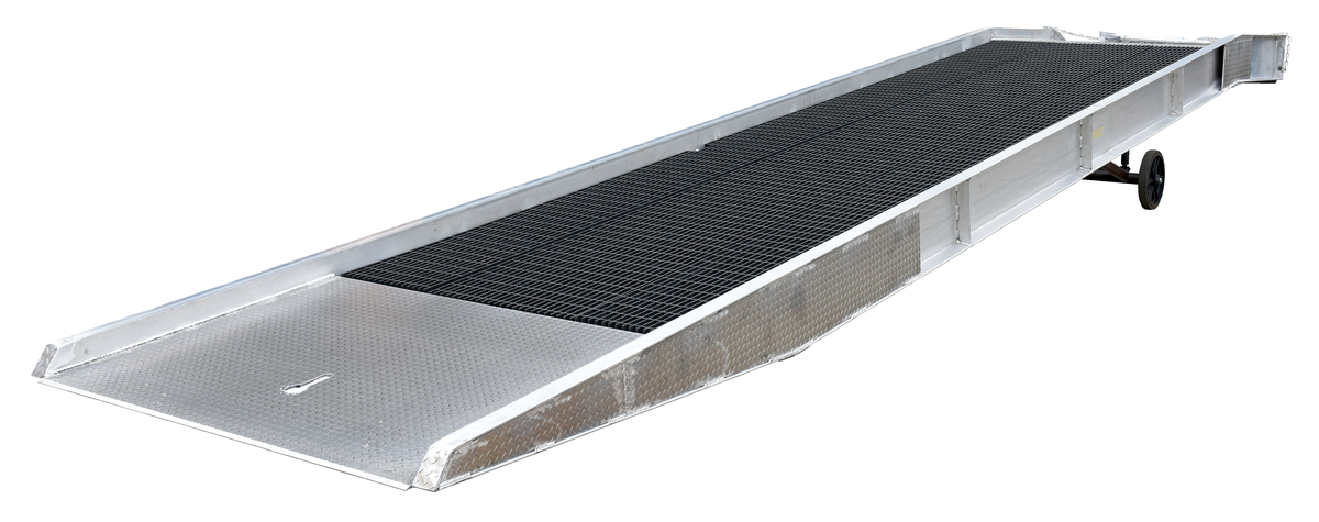 Aluminium/Steel Yard Ramp Grating, 86 Inch x 36 ft, 16000 lb Capacity, Silver