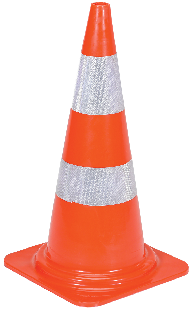PVC Heavy Duty Traffic Cone with 2 Reflectors, 27-1/2 Inch Height, Orange