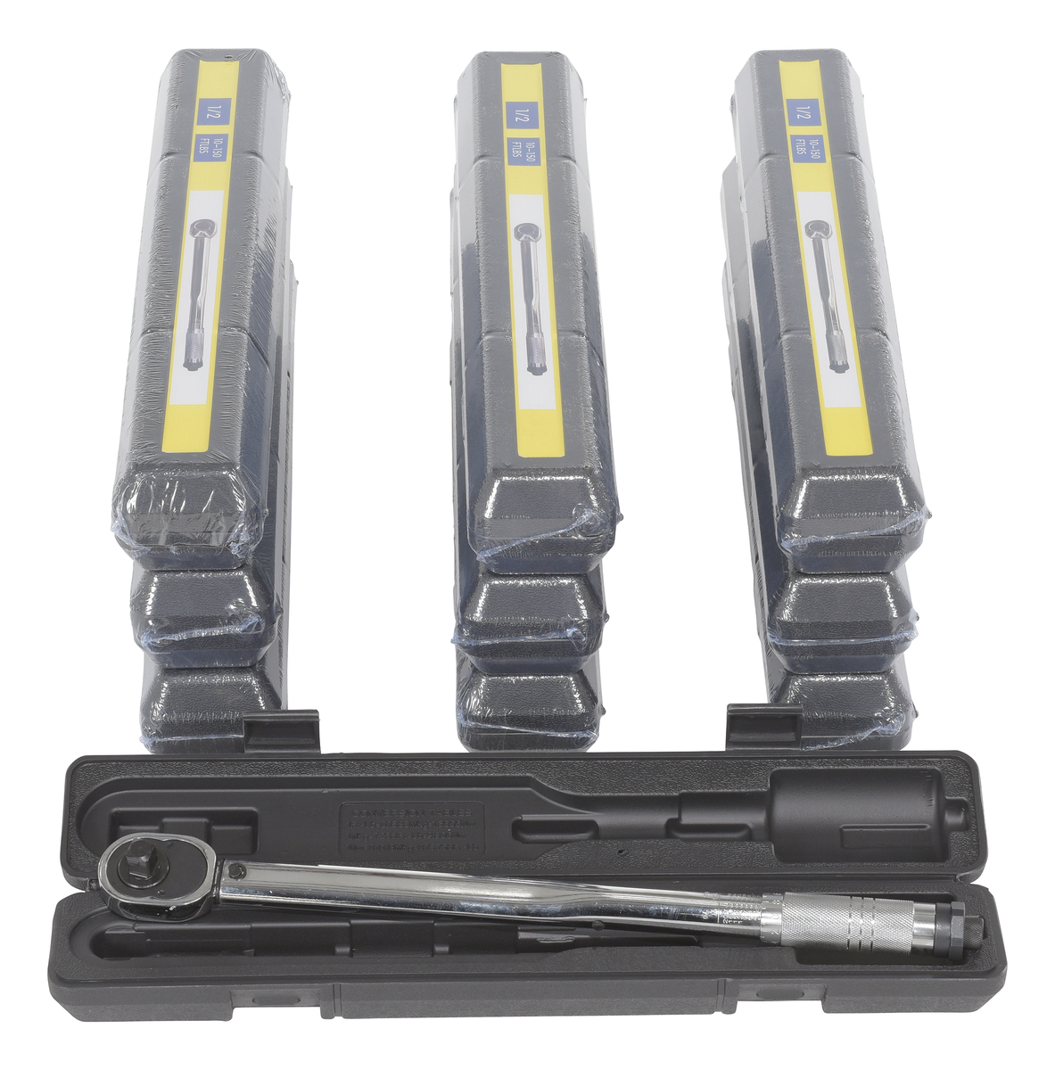 Steel Torque 1/2 Inch Drive Wrench with Rating 10 to 150 Ft - lb Silver