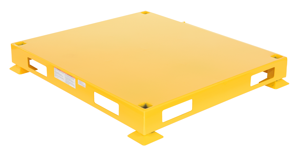 VESTIL V-2 Versa Rack Base Only, No Post, 4000 Lb. Capacity, Yellow | AG8BJP