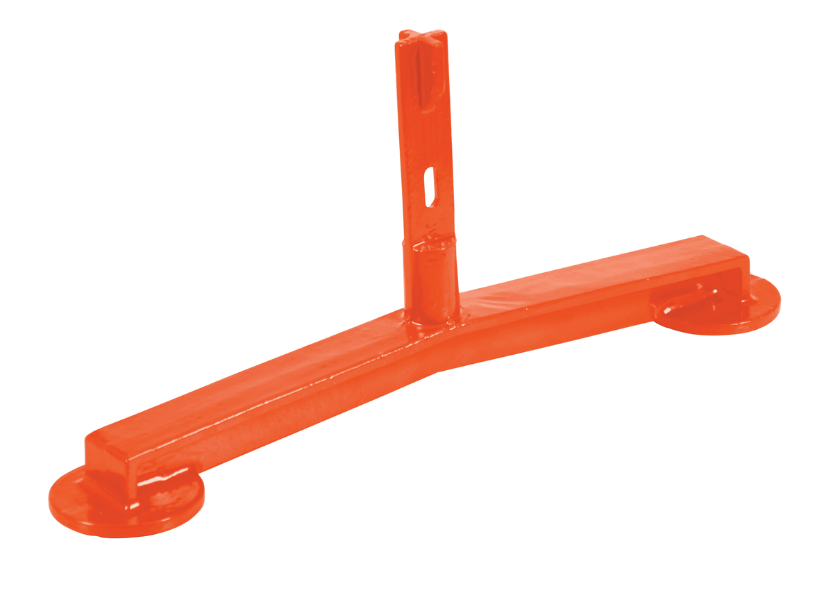 VESTIL VDKR-BB-F-OR ORANGE PIPE RAILING BARRICADE BASE W/FEET | CY7LAY