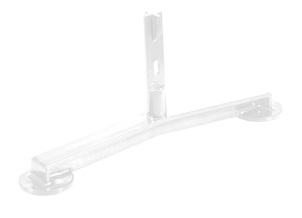 VESTIL VDKR-BB-F-WT WHITE PIPE RAILING BARRICADE BASE W/FEET | CY7LHL