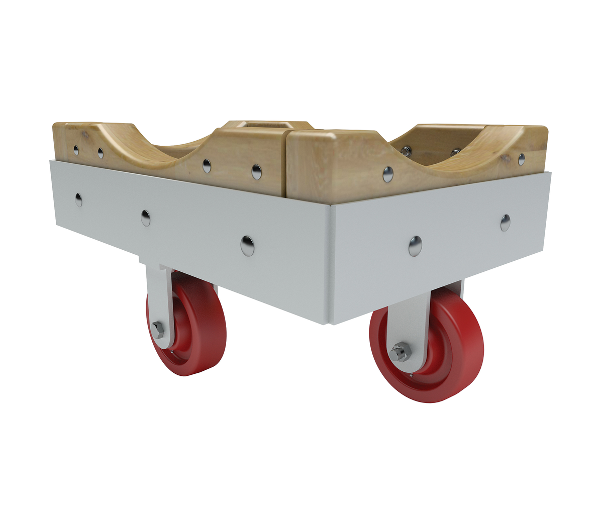 VESTIL VHDD-2436-M Wood/steel Dolly, Metal Wheels, 24 Inch x 36 Inch Size | AG8BPM