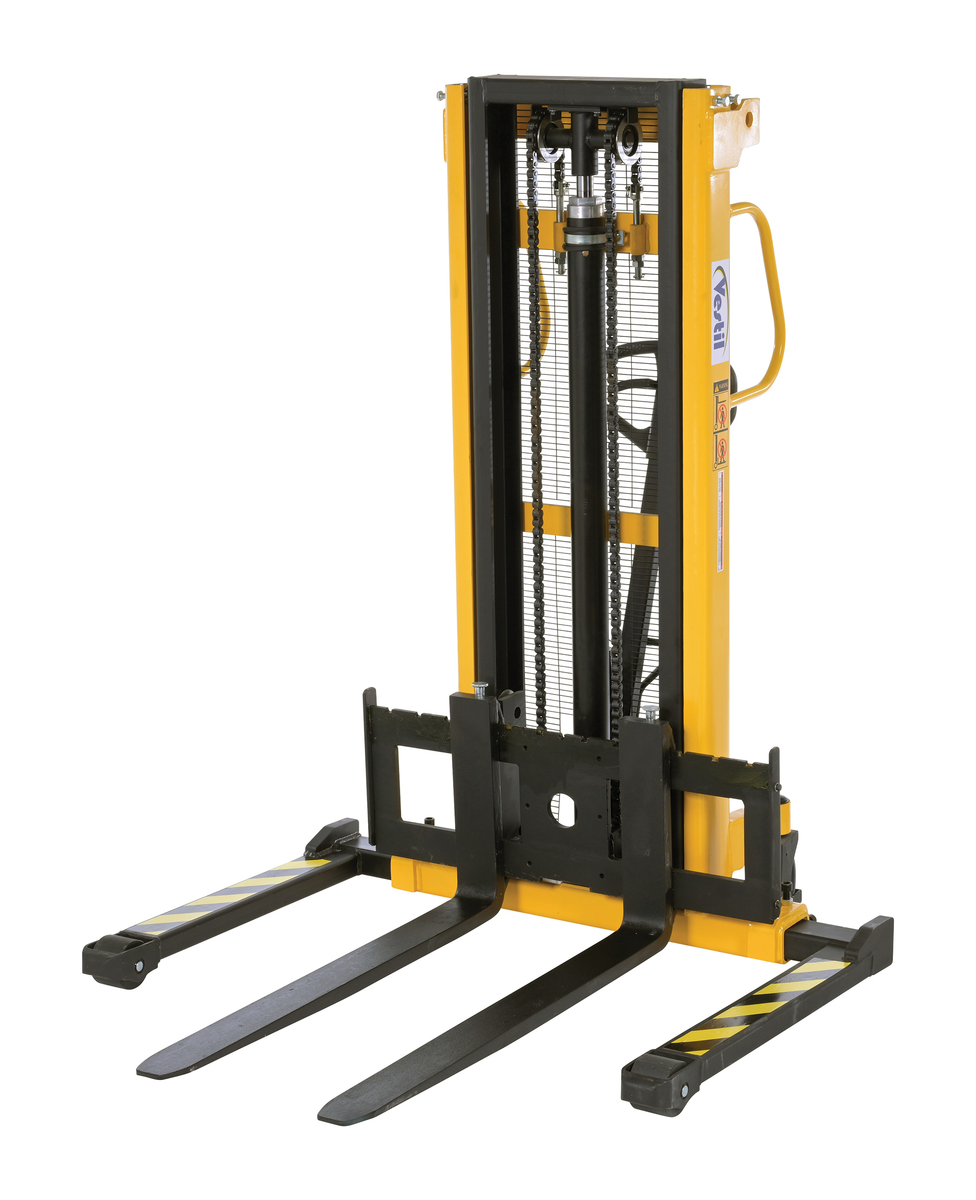VESTIL VHPS-2200-AA Manual Stacker Adj. Legs/Forks 2.2K | CY7KWY