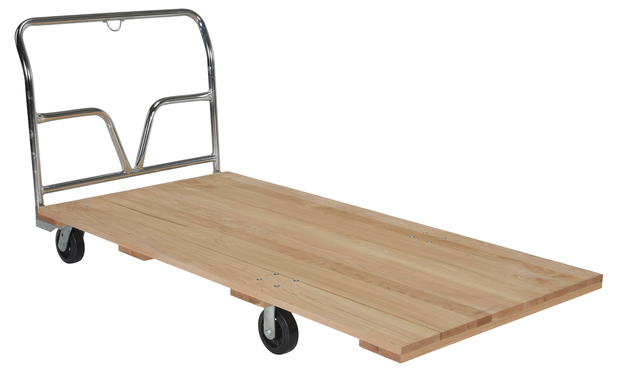 Hardwood Platform Truck, 36 x 72 Inch, 1,600 lb Capacity, Tan
