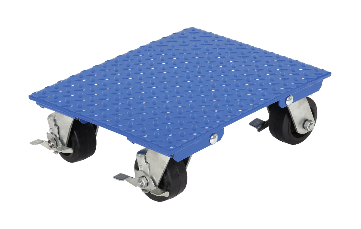 VESTIL VPLDO/S-2430-AS Steel Plate Dolly 1200 Capacity 24 Inch x 30 Inch Swivel Casters with Locks | AG8BXP