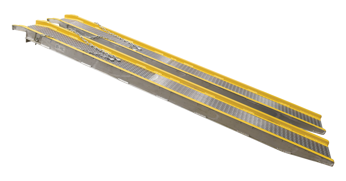 VESTIL VTR-5.5-14-16 Portable Aluminium Twin Vehicle Ramp, 192 Inch x 18 Inch Size | AG8CCB