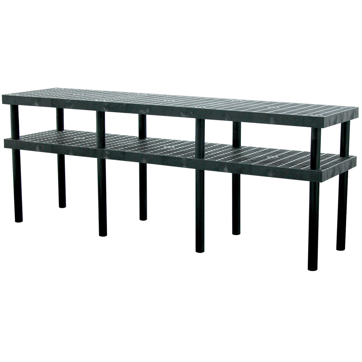 VESTIL WBT-G-9624 High Density Polyethylene Grid Work Bench Table, 24 Inch x 96 Inch Size | AG8CDK