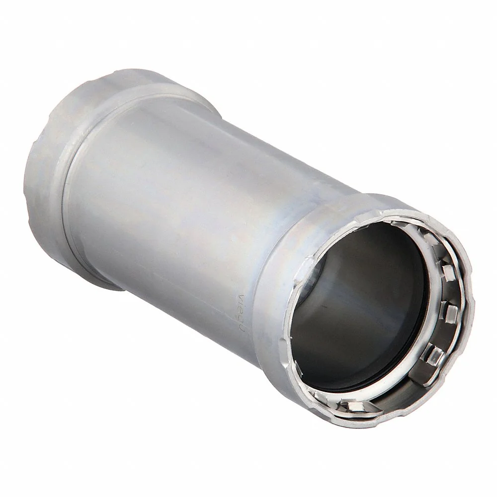 VIEGA LLC 25095 Extended Coupling No Stop, Zinc Nickel-Plated Carbon Steel, Press-Fit X Press-Fit | CU7YBC 49ET74
