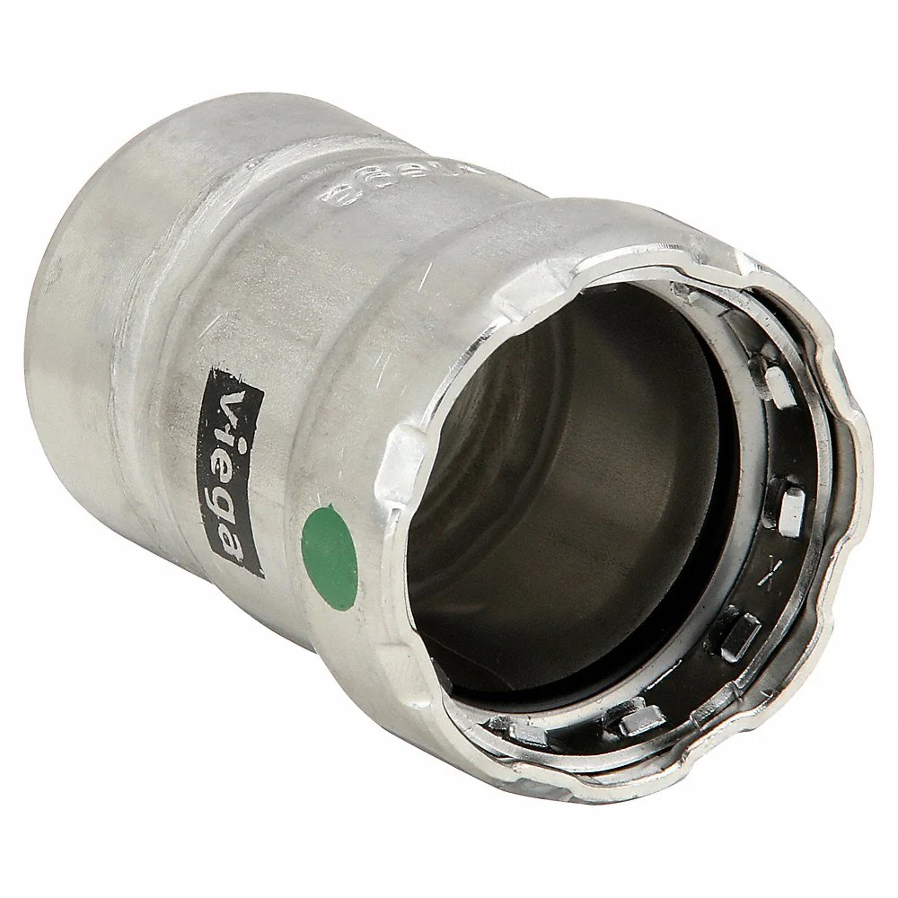 VIEGA LLC 90390 Cap, 316 Stainless Steel, Press Fit, 1/2 Inch Pipe Size, EPDM O-Ring Material, Cap | CU7YAF 53UA91