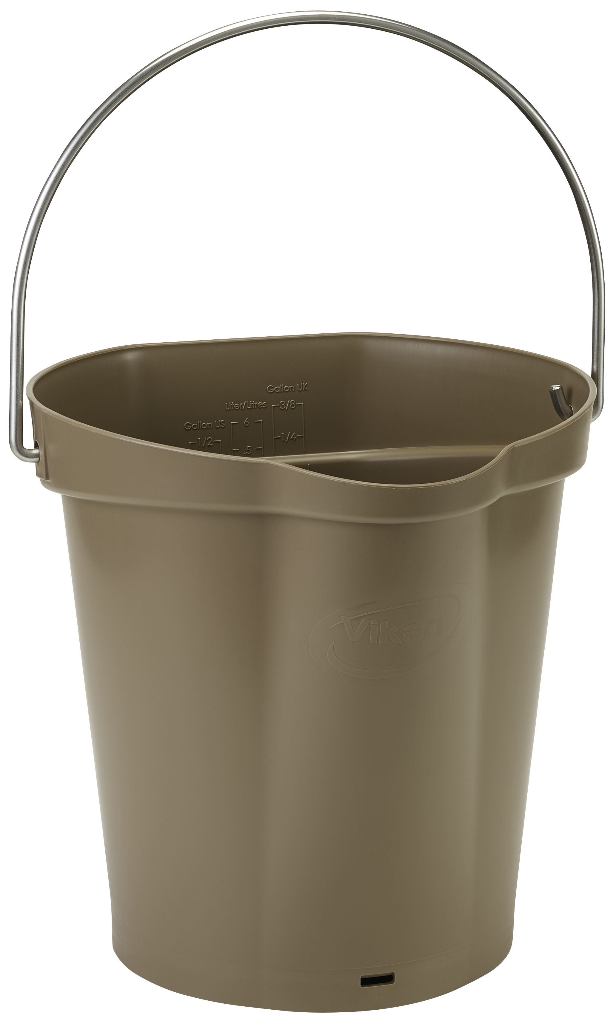 REMCO 568866 Bucket, 1.5 Gallon Capacity, PP/SS, Brown | CM7RER