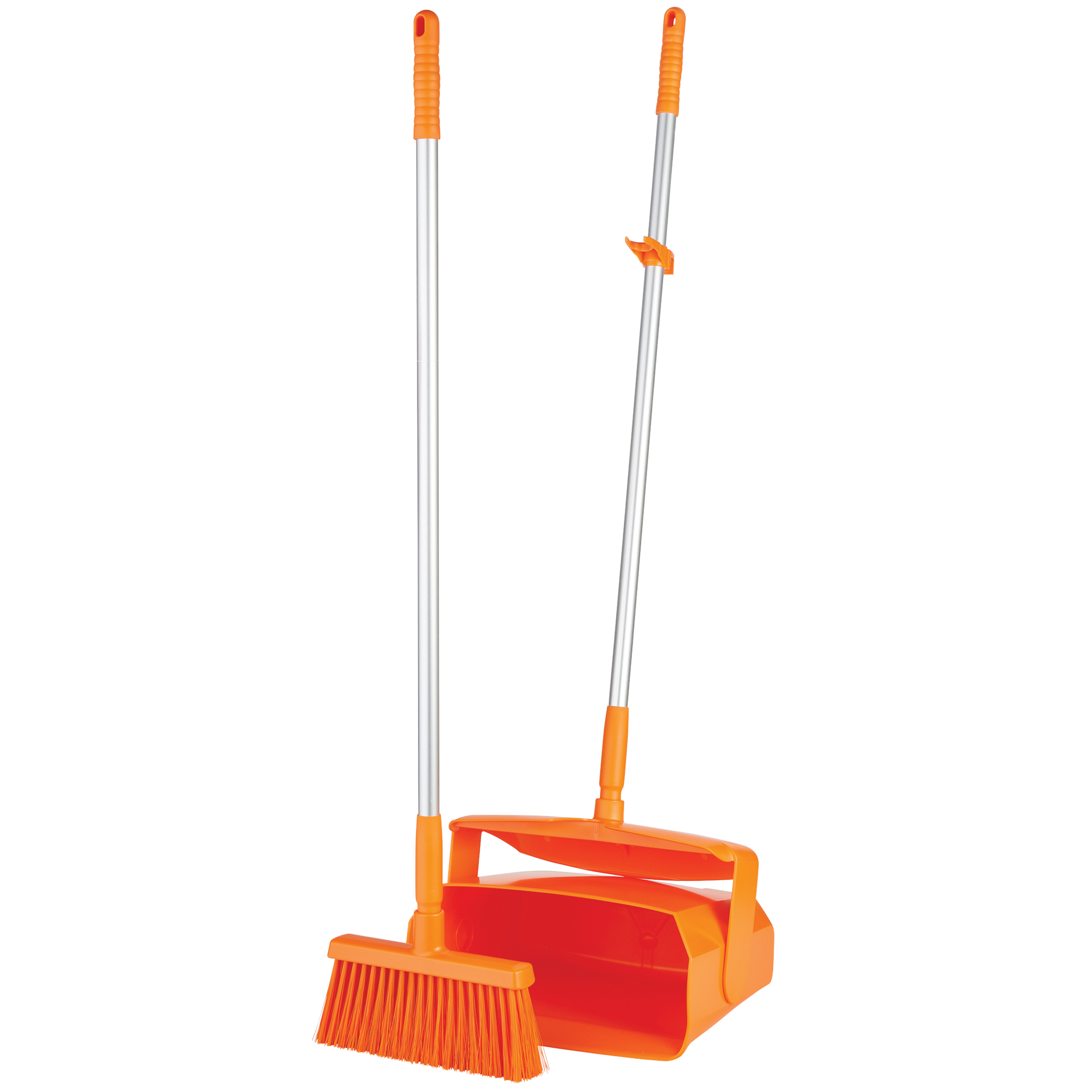 REMCO 62507 Lobby Broom and Dust Pan, 14.6 Inch Size, Orange | CM7QLN