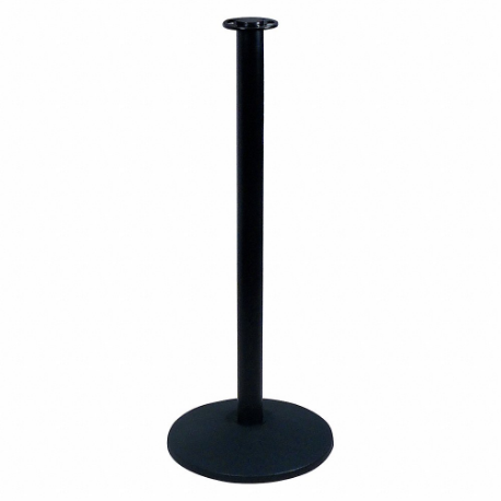 VISION ST601S-BA Flat Top Rope Post, 34 Inch Height, 14 Inch Base Dia, Black Aluminum, Black Aluminum | CV4QEA 20YU58