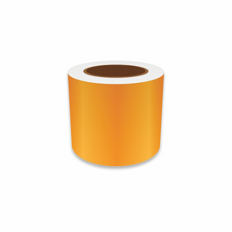 VNM SIGNMAKER REFON-31028 Continuous Label Roll, 4 Inch X 75 Ft, Reflective Vinyl, Orange, Indoor/Outdoor, Adhesive | CU7ZTY 36UR87