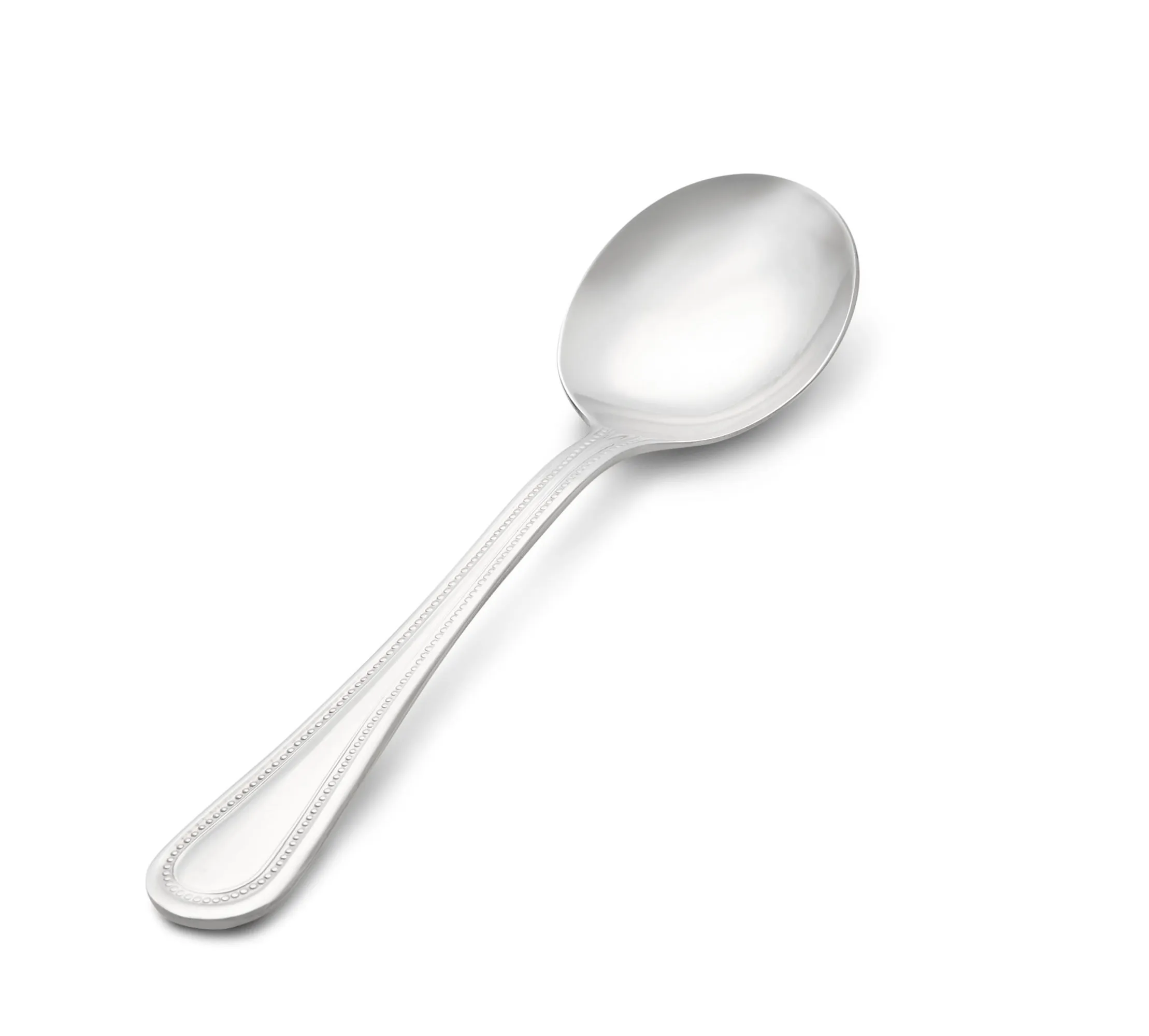 VOLLRATH 48225 Bouillon Spoon, With Brocade Pattern, Size 6-1/8 Inch, PK 12 | CF2PBM 55NR71