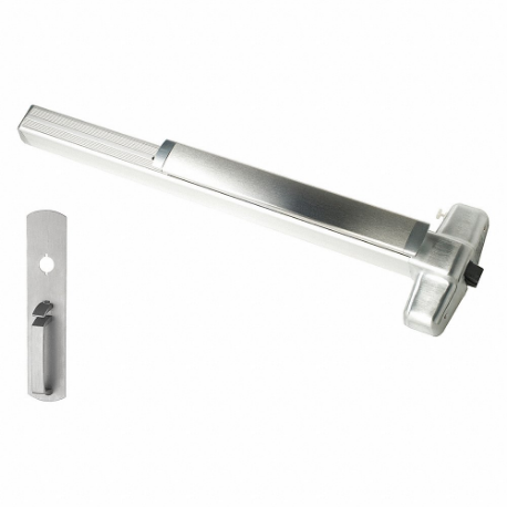 VON DUPRIN EL99TP 3 26D Rim, 36 Inch Size, Fits 4 1/2 Inch Stile Width, Non-Handed, Satin Chrome | CU8AMP 46TW72