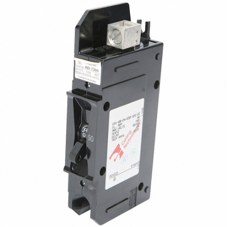 Circuit Beaker, 50A, 1 Pole, 5.5 x 6.8 x 2.6 Inch Size