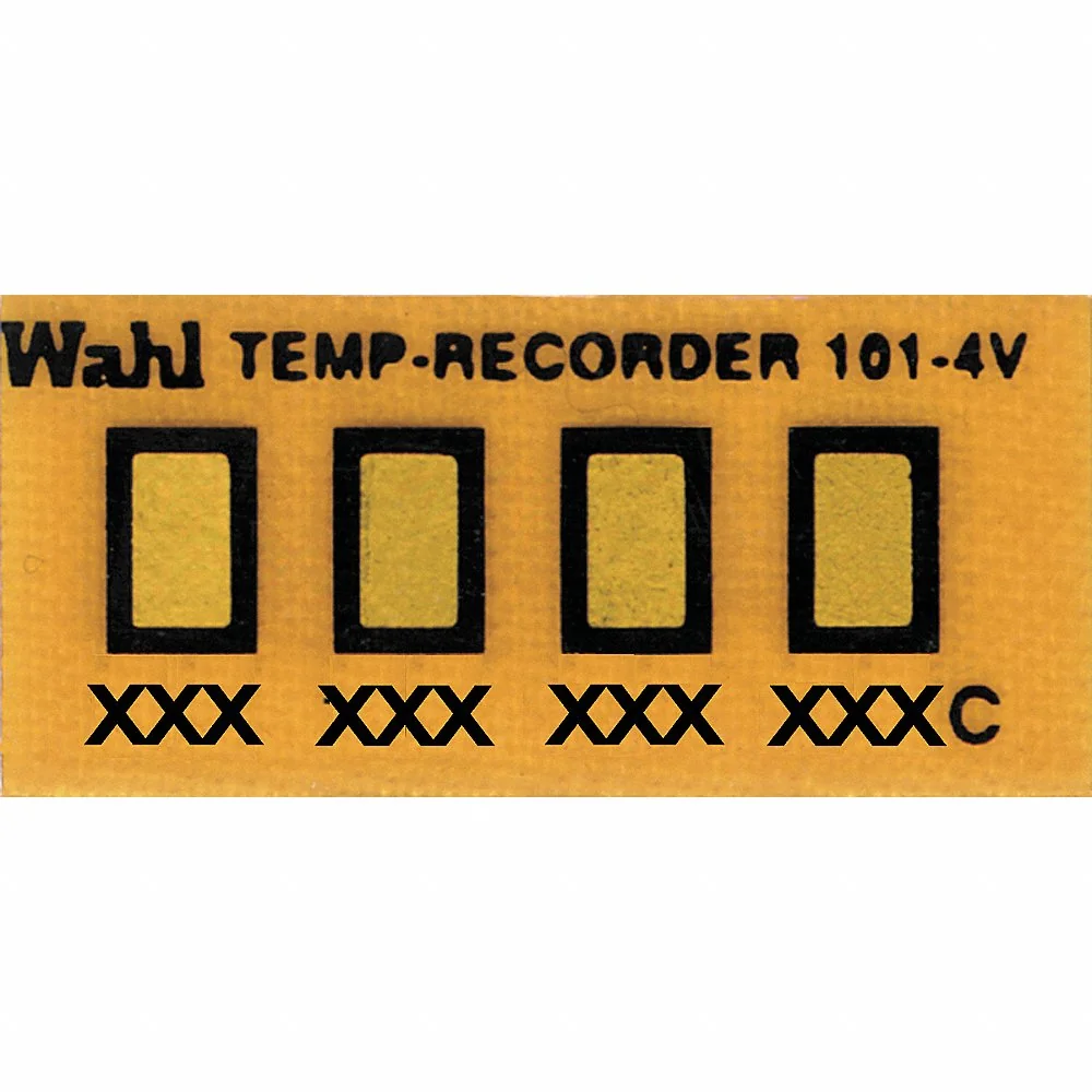WAHL 101-4-072VC Non-Reversible Temp Indicator, Horizontal Strip, 4 Points, 10 Pack | CU8CPK 6KHZ7